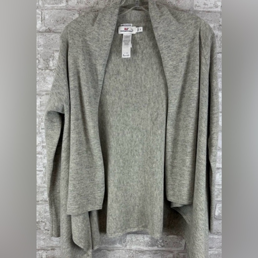Vineyard Vines Light Gray with Cashmere Women's Cardigan
